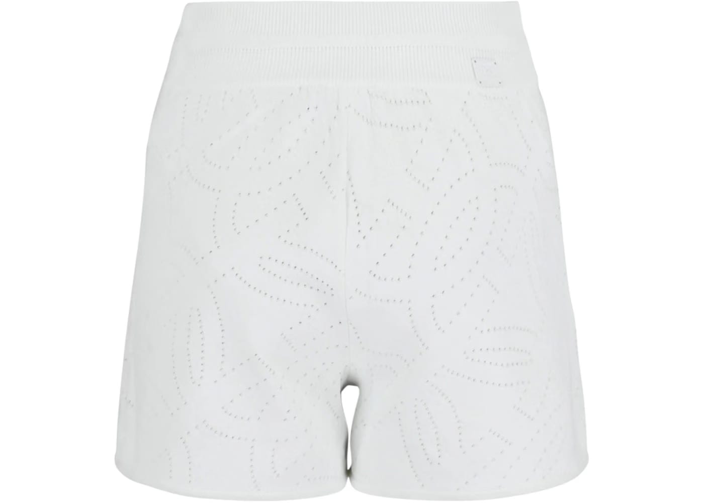 Ferragamo Gancini Pattern Drawstring Shorts White
