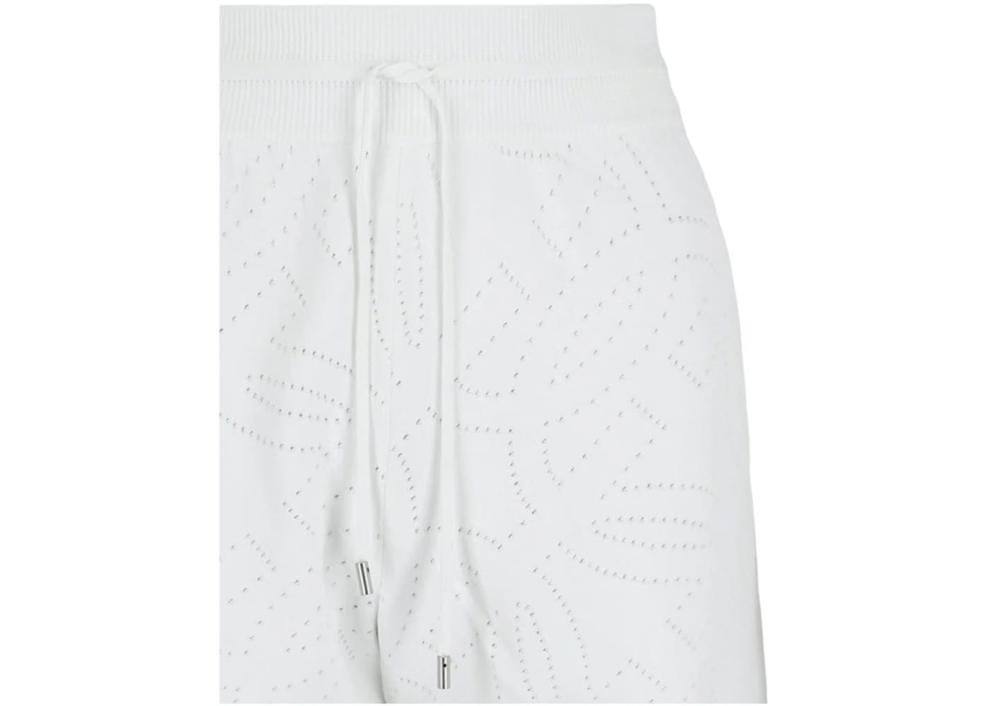 Ferragamo Gancini Pattern Drawstring Shorts White