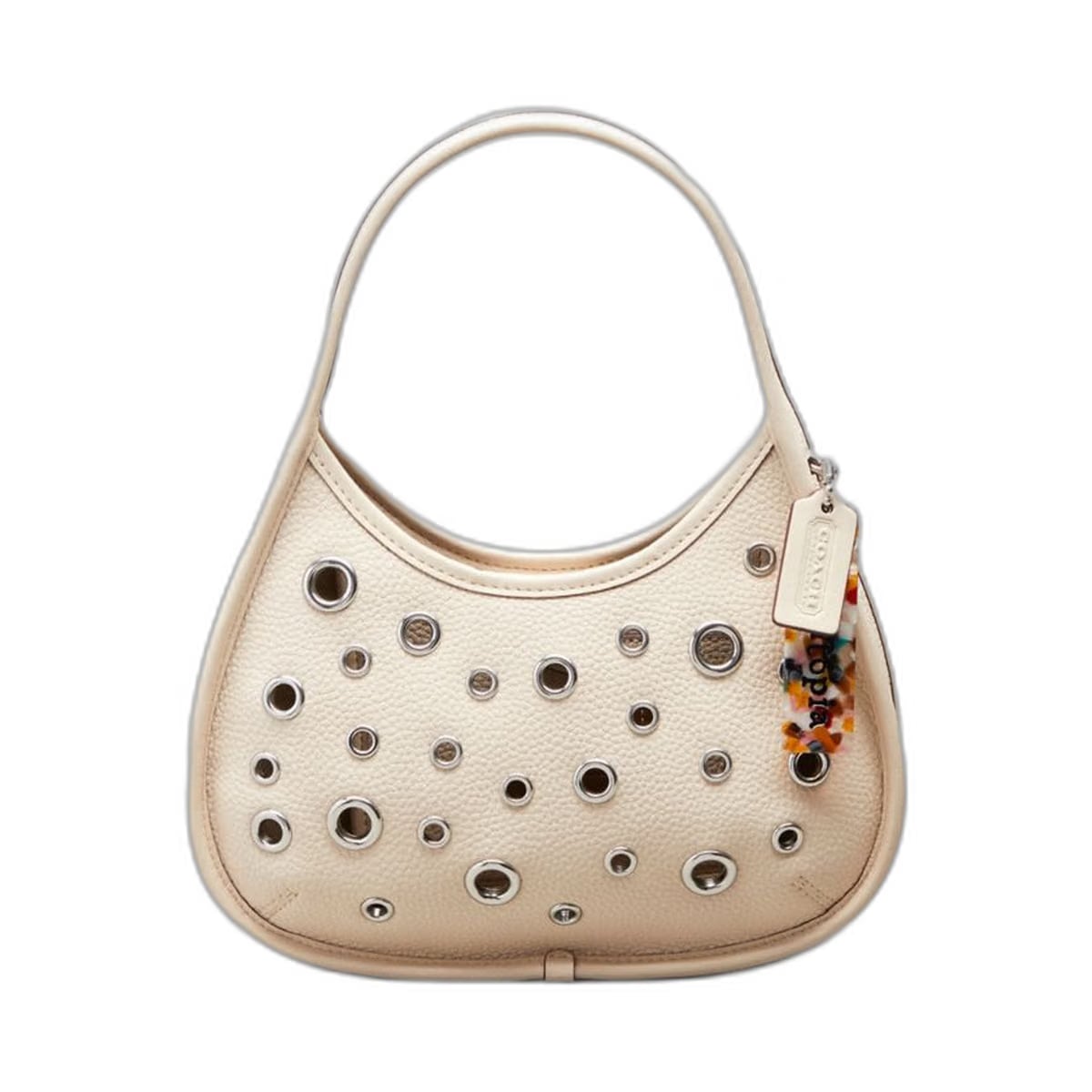 Coach Ergo Bag In Pebbled Coachtopia Leather With Grommets Cloud