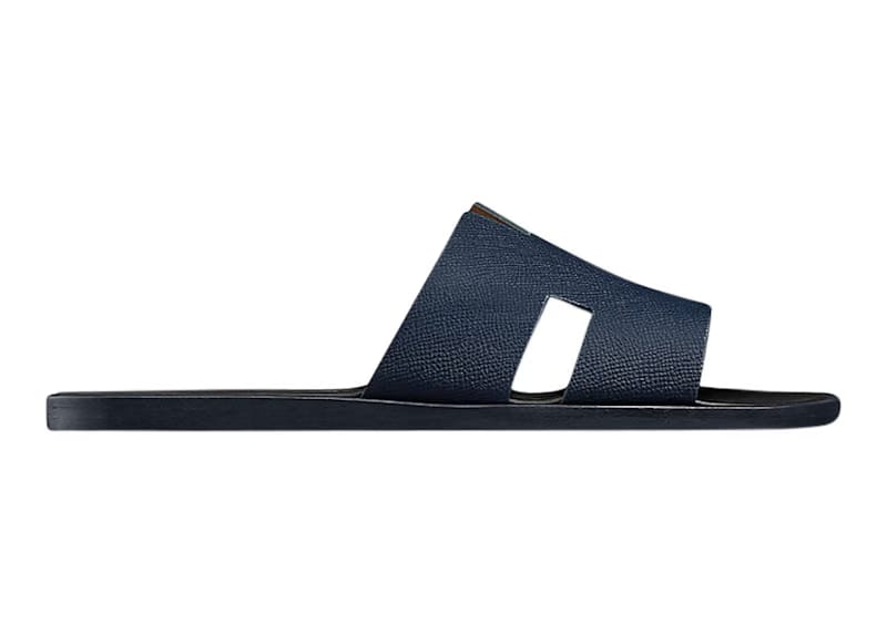 Hermes Izmir Sandal Noir Jaune Fluo Epsom Leather