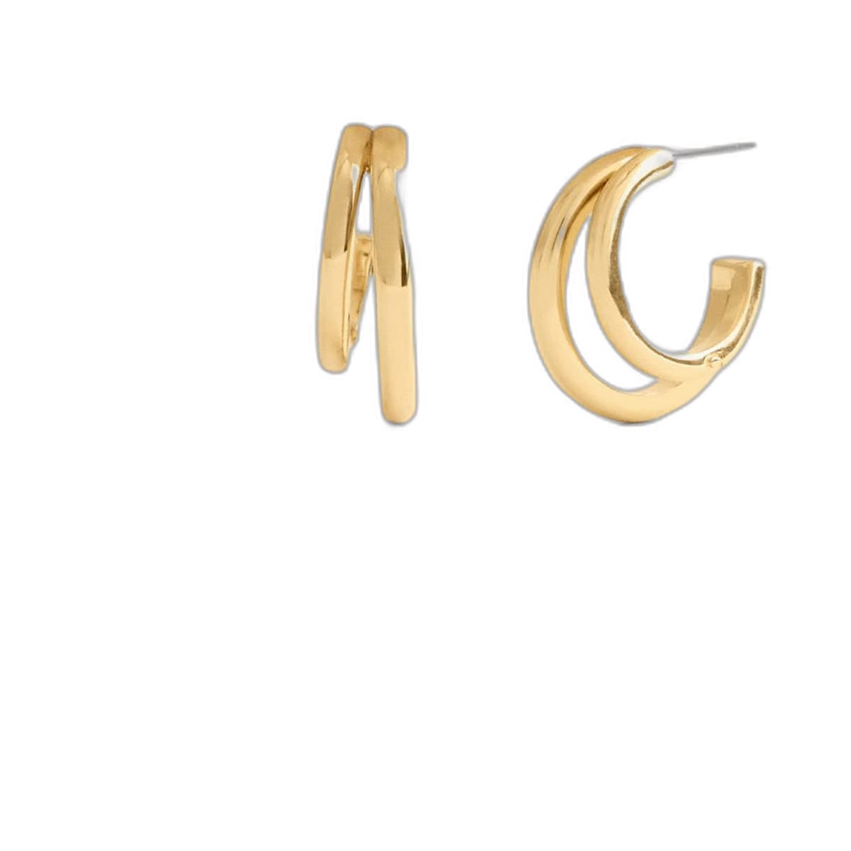 Coach Double Hoop Earrings Gold