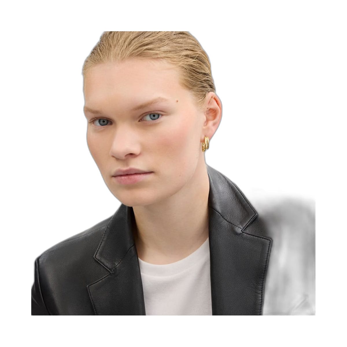 Coach Double Hoop Earrings Gold