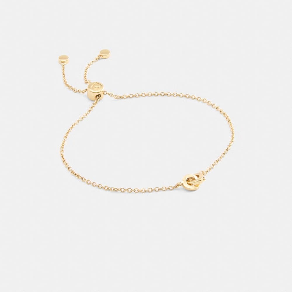 Coach Interlocking Slider Bracelet Gold