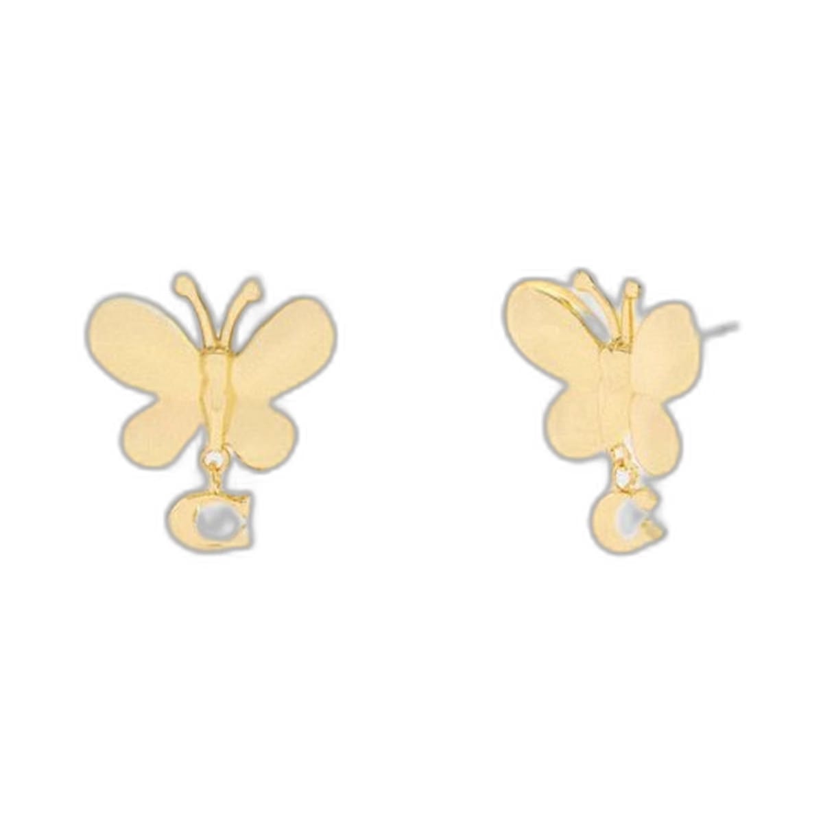 Coach Butterfly Signature Stud Earrings Gold