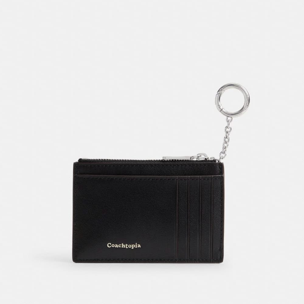 Coach Zip Card Case With Key Ring In Upcrafted Suede And Upcrafted Leather Multi 4
