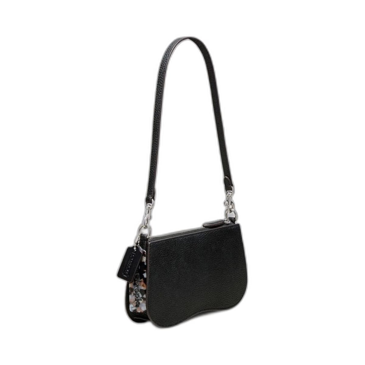 Coach Small Wavy Shoulder Bag In Coachtopia Leather Black