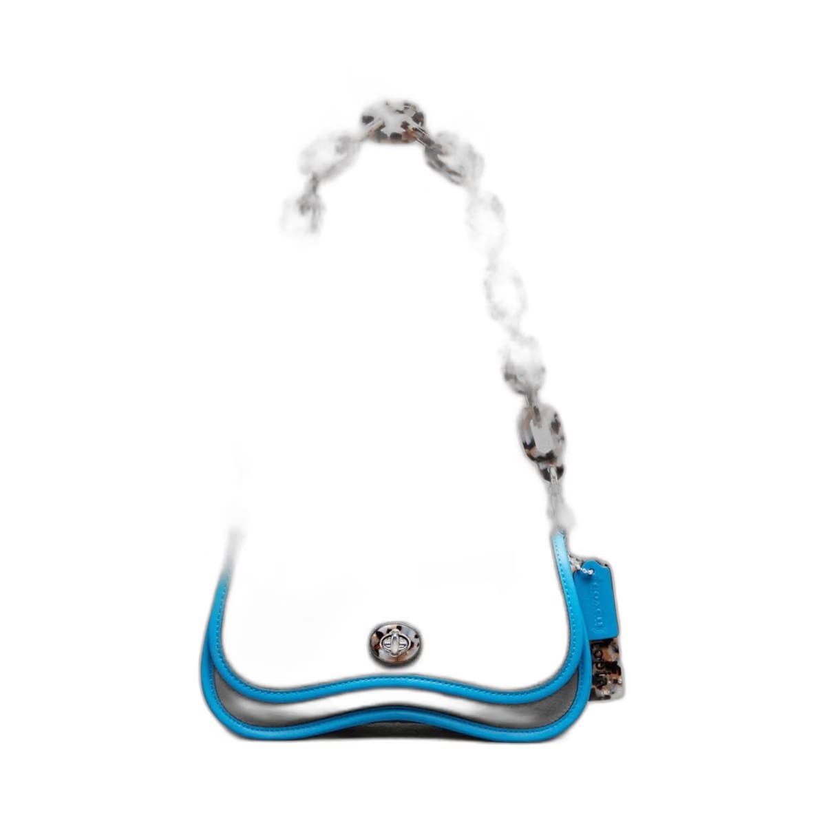 Coach Wavy Dinky Bag In Coachtopia Leather Washed Steel Surf Blue