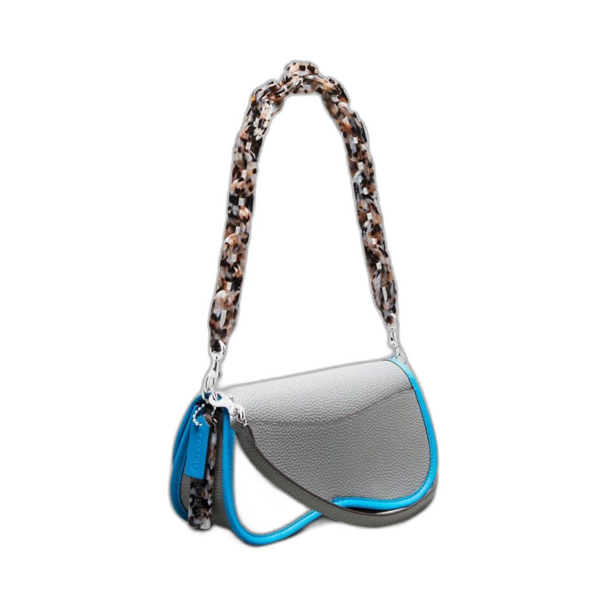 Coach Wavy Dinky Bag In Coachtopia Leather Washed Steel Surf Blue