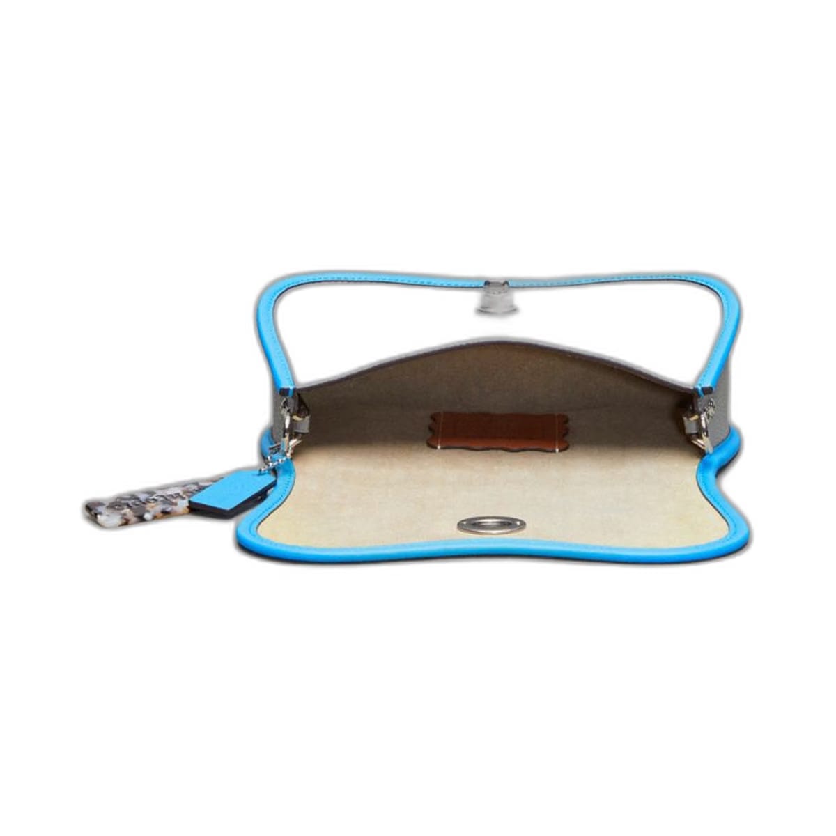Coach Wavy Dinky Bag In Coachtopia Leather Washed Steel Surf Blue