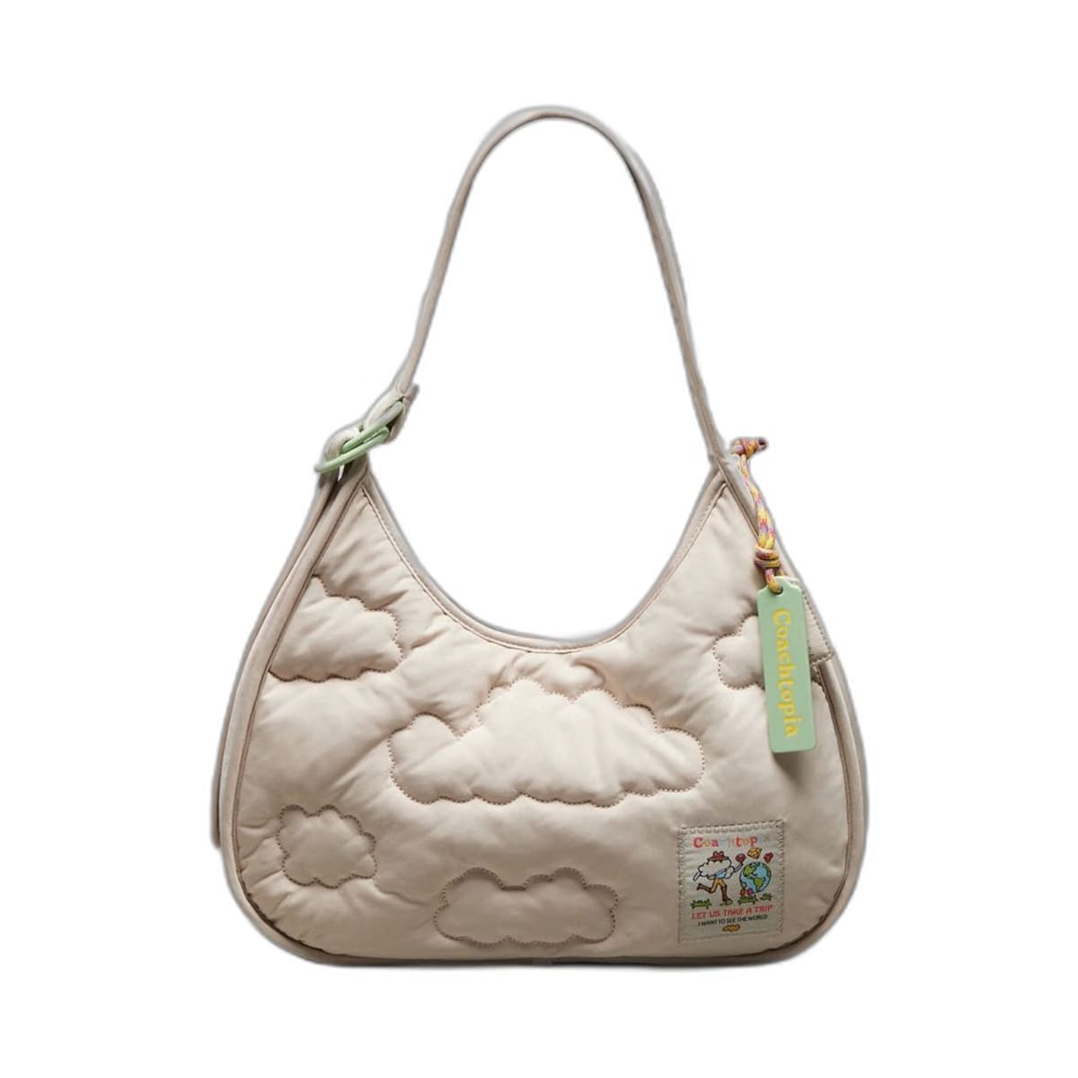 Coach Coachtopia Loop Ergo Bag With Cloud Quilting Cloud Seafoam Green