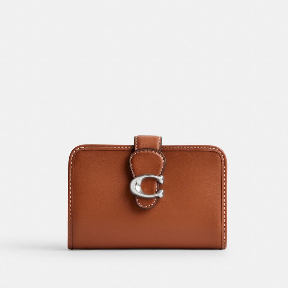 Coach Tabby Medium Wallet Silver Burnished Amber