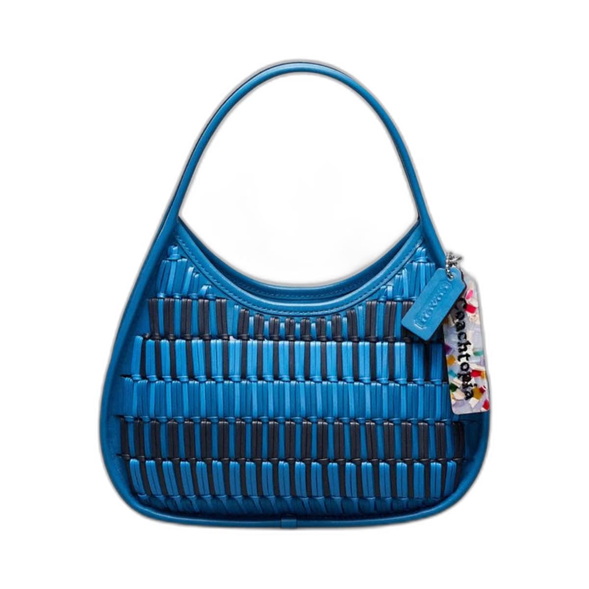 Coach Ergo Bag In Basket Weave Upcrafted Leather Racer Blue Multi