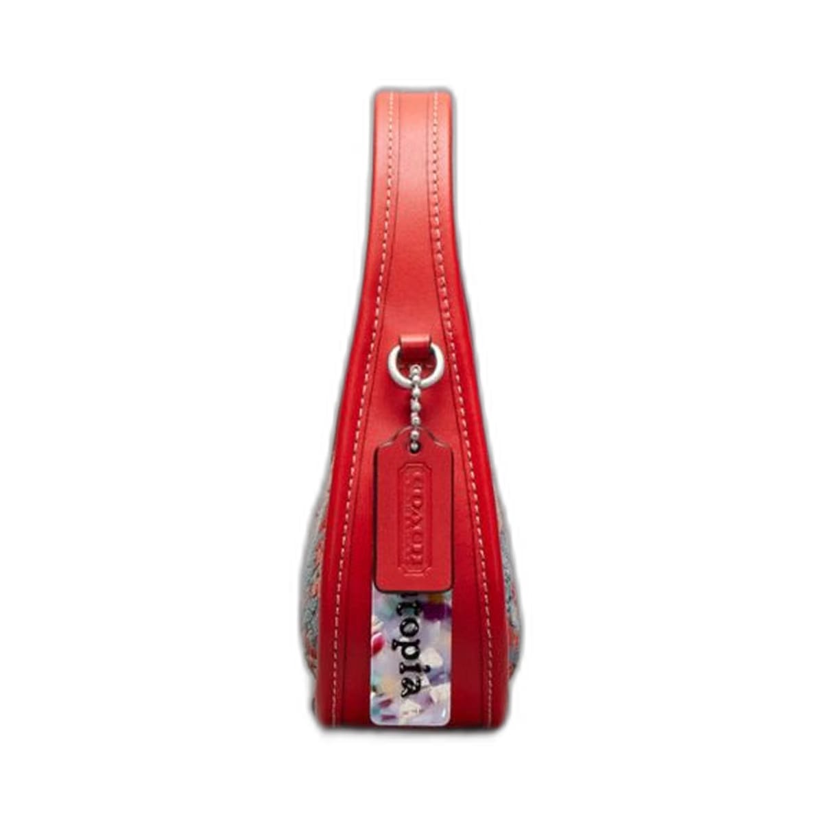 Coach Mini Ergo Bag In Upcrushed Upcrafted Leather Miami Red Multi