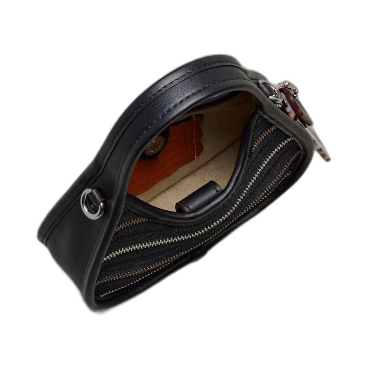 Coach Mini Ergo Bag In Upcrafted Zippers Black