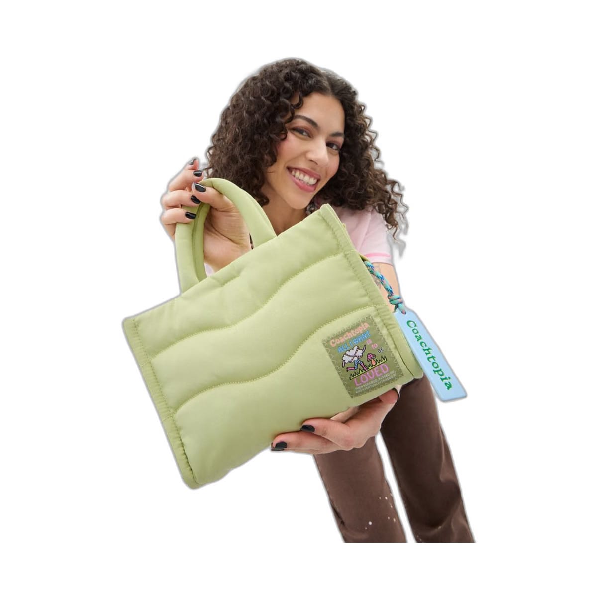 Coach Coachtopia Loop Mini Tote Pale Lime