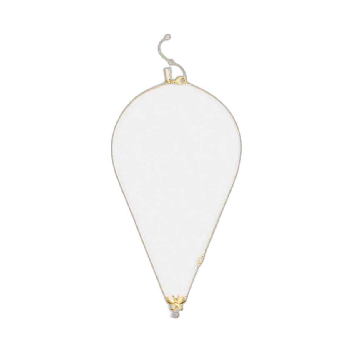 Coach Butterfly Stone Pendant Necklace Gold