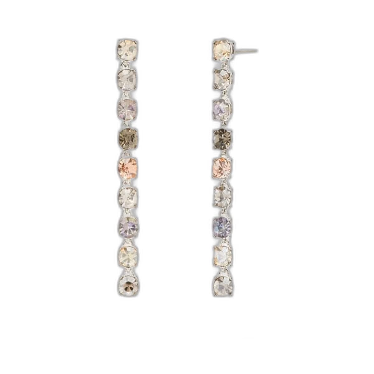 Coach Signature Link Tennis Linear Earrings Silver