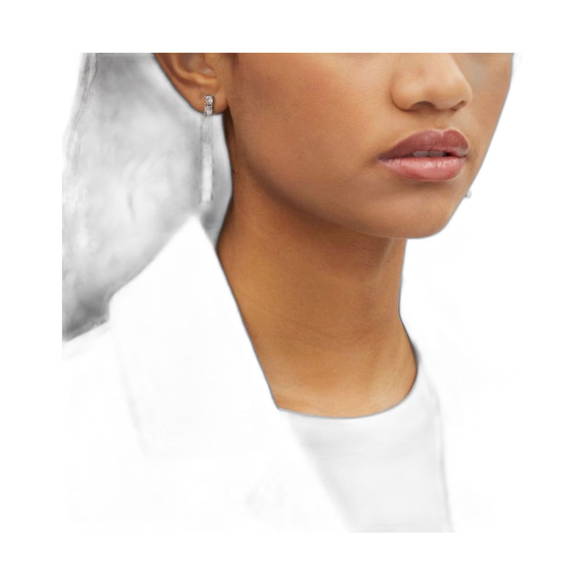 Coach Signature Link Tennis Linear Earrings Silver