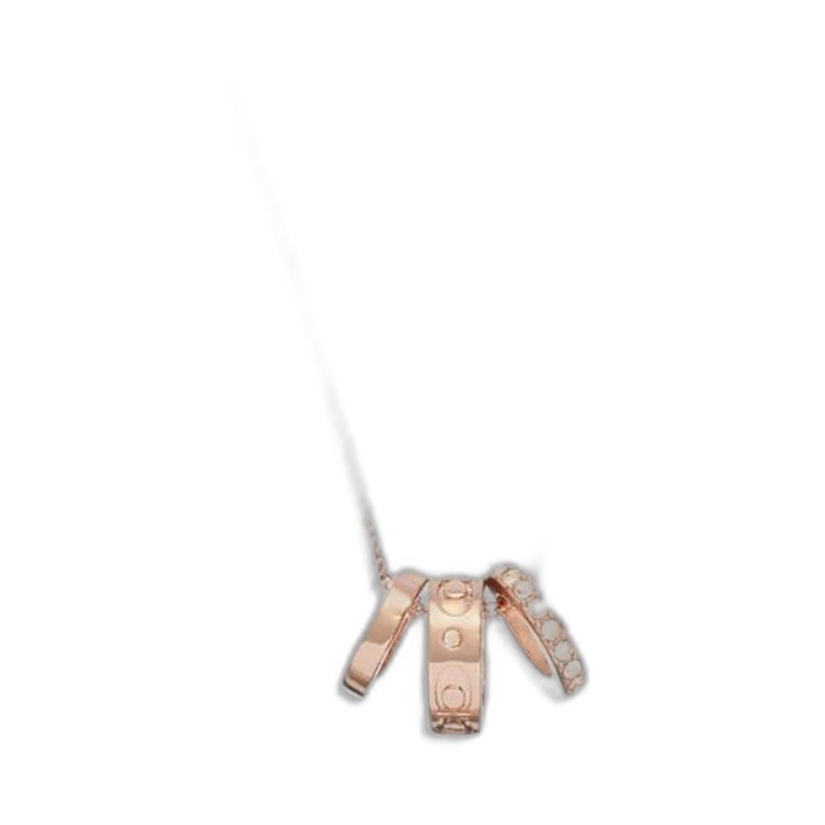 Coach Signature Rondell Necklace Rose Gold