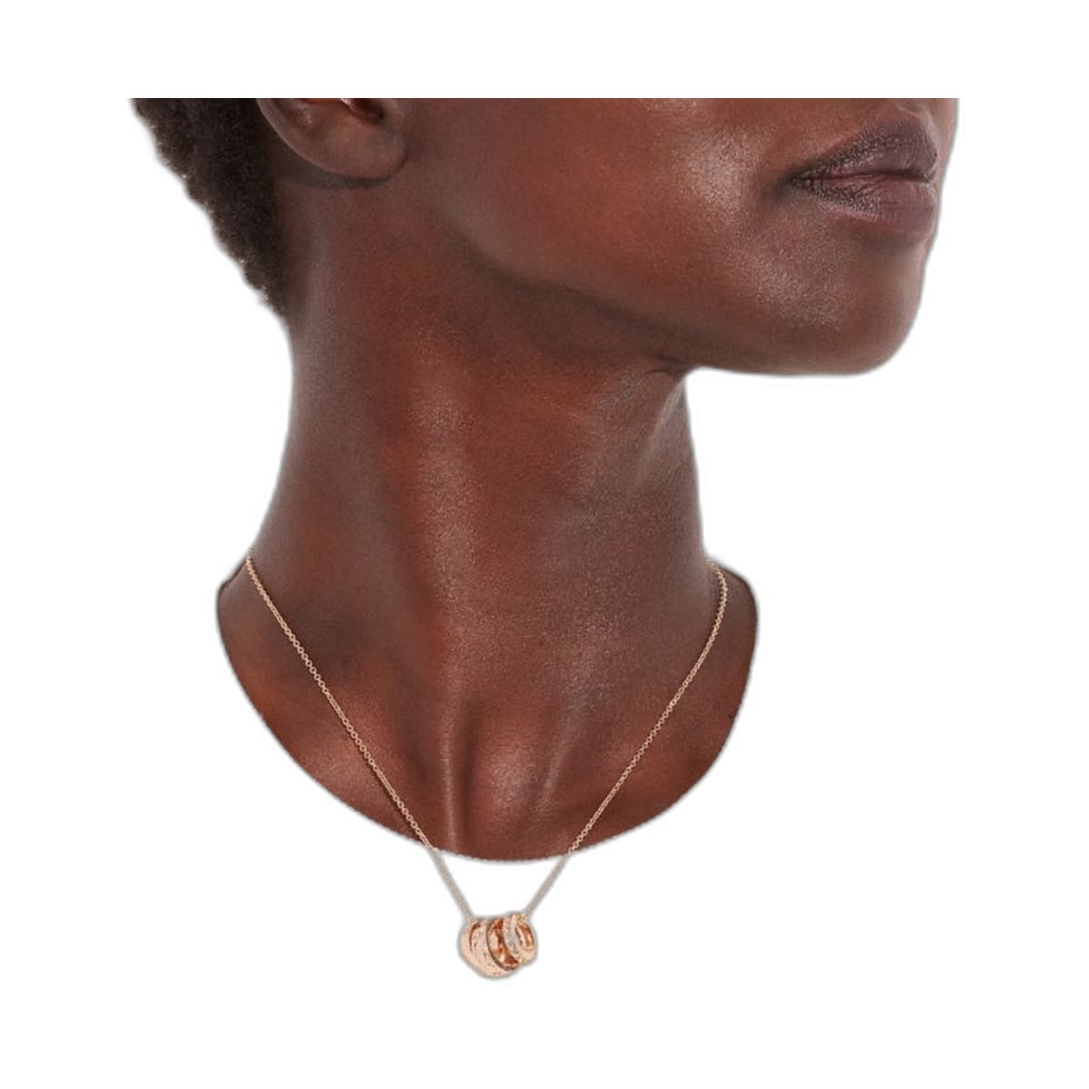 Coach Signature Rondell Necklace Rose Gold
