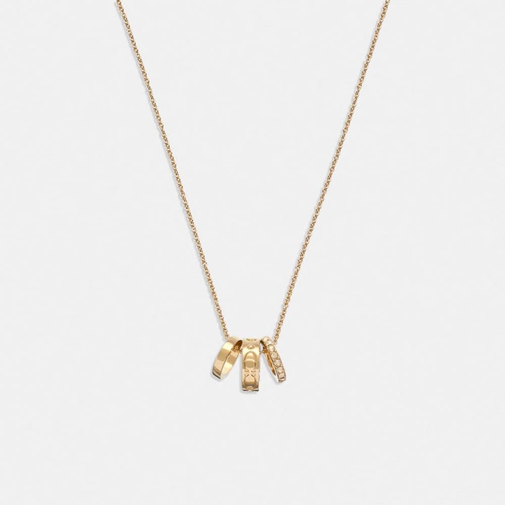 Coach Signature Rondell Necklace Gold