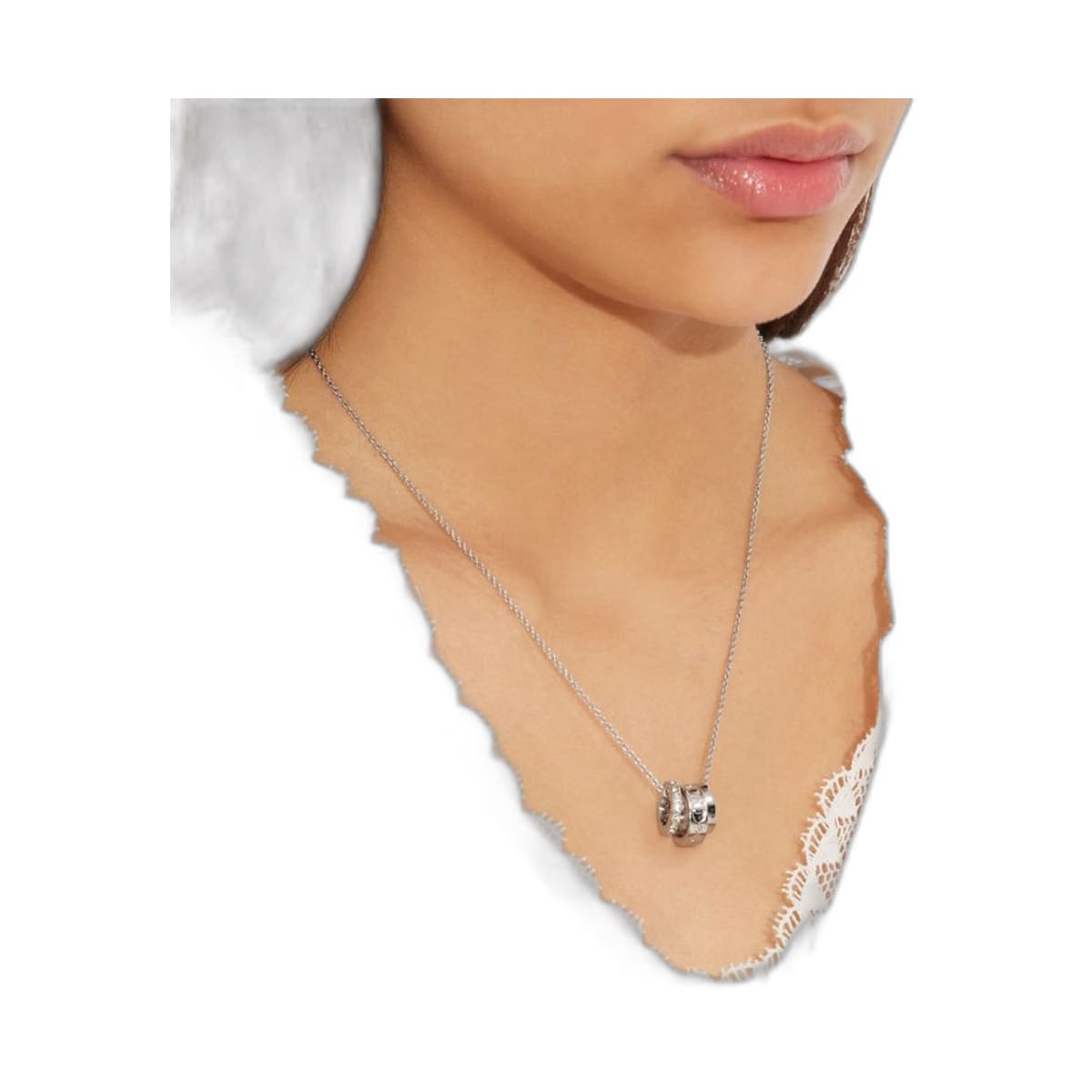 Coach Signature Rondell Necklace Silver