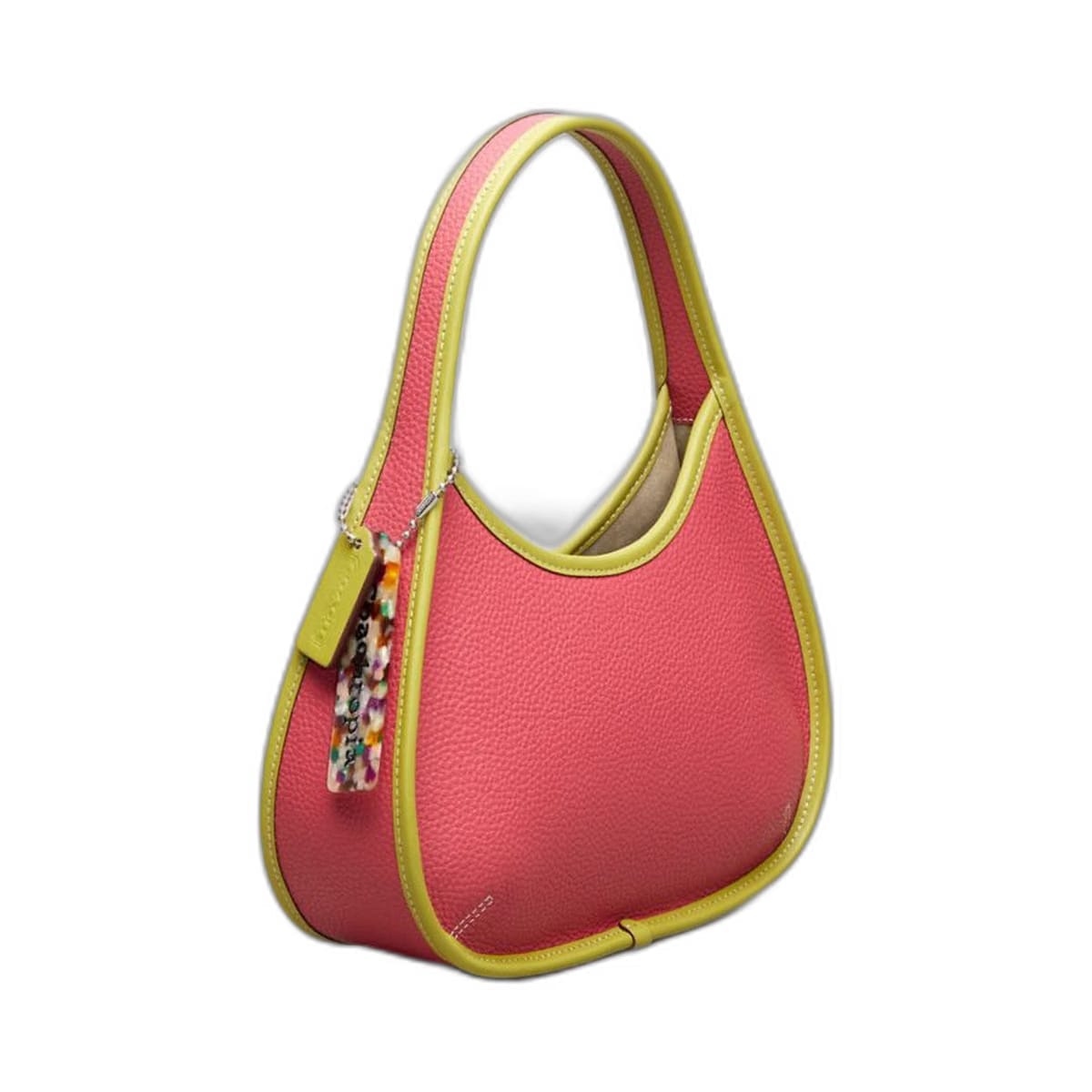Coach Ergo Bag In Coachtopia Leather Strawberry Haze Lime Green
