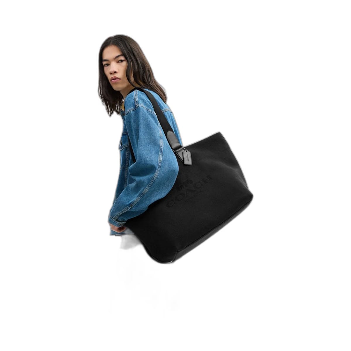 Coach Tour Tote Bag Gunmetal Black Multi
