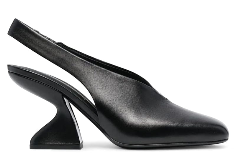 Ferragamo F-Heel 100mm Slingback Pumps Black (Women's)