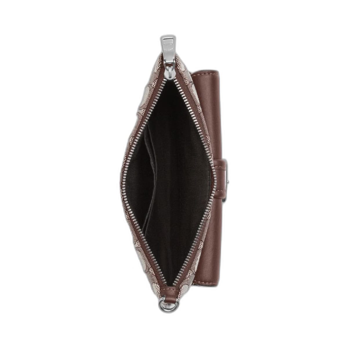 Coach Ashton Wristlet In Signature Jacquard Silver Oak Maple