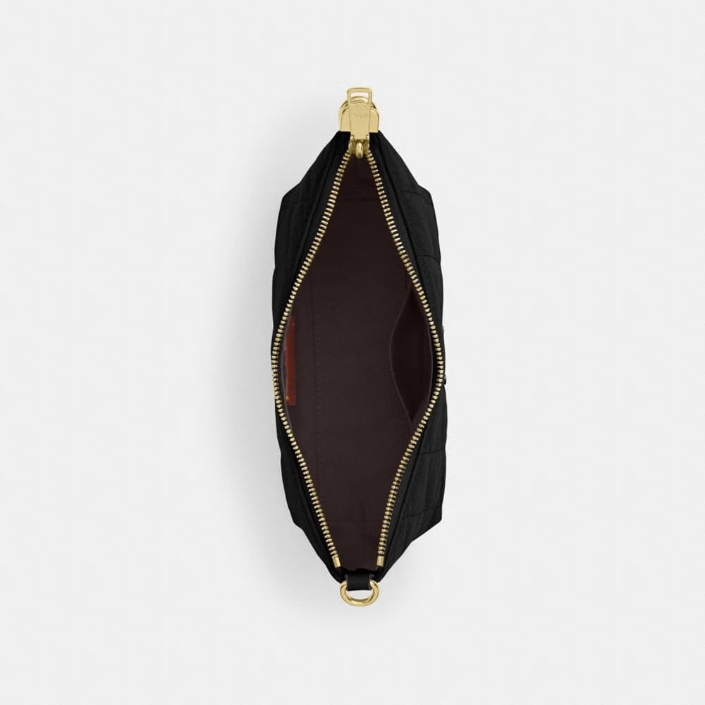 Coach Caitlin Shoulder Bag With Quilting Gold Black