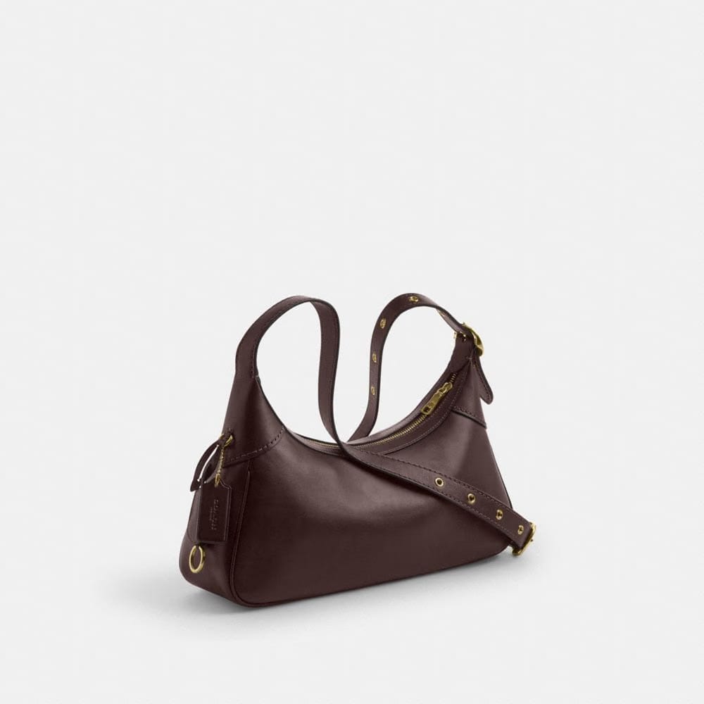 Coach Ella Small Shoulder Bag Gold Espresso
