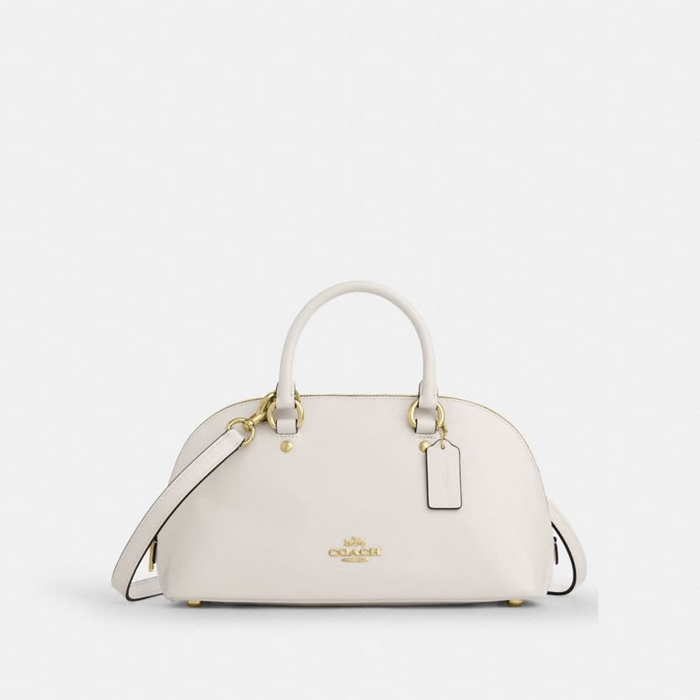 Coach Lara Satchel Bag Gold Chalk
