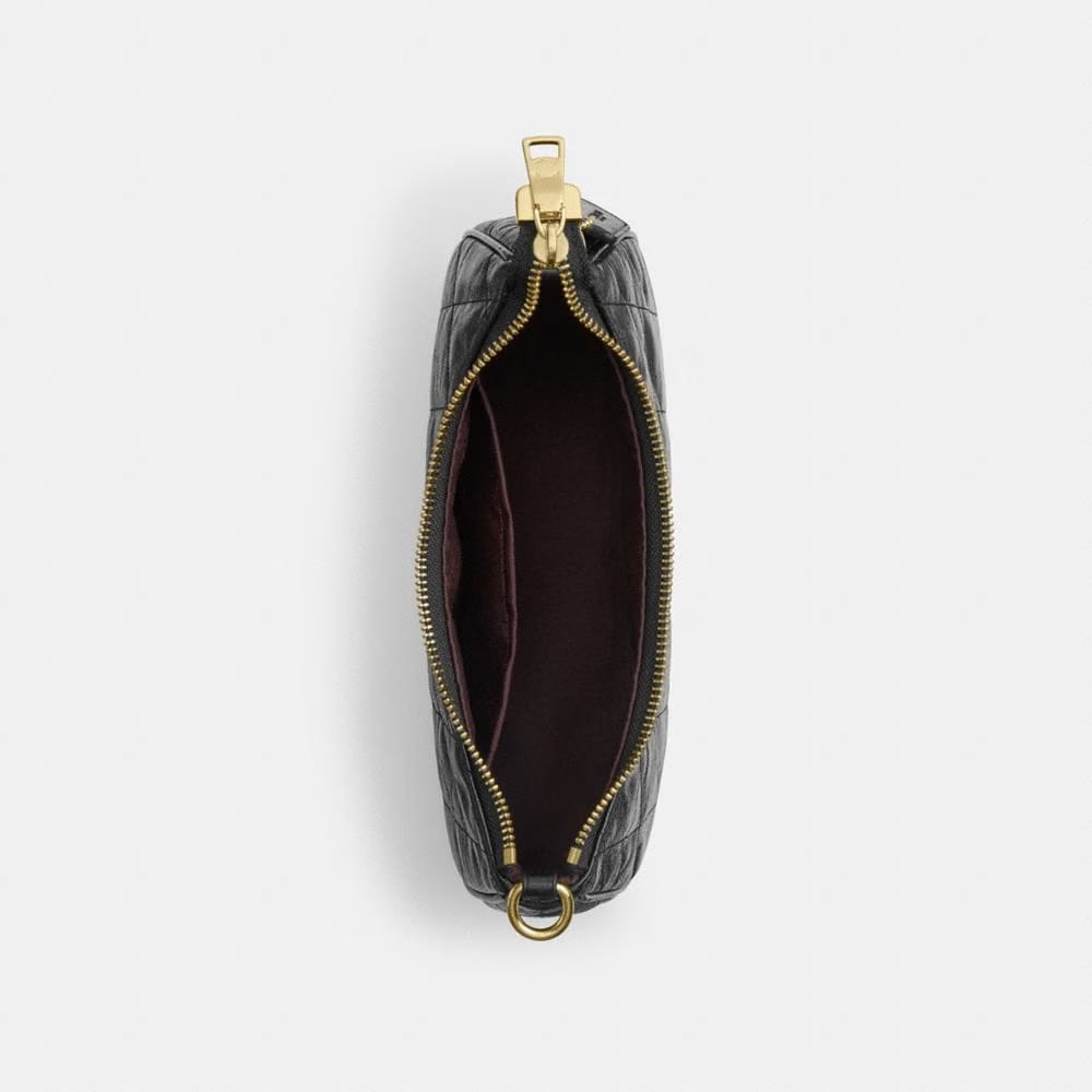 Coach Teri Shoulder Bag With Quilting Gold Black
