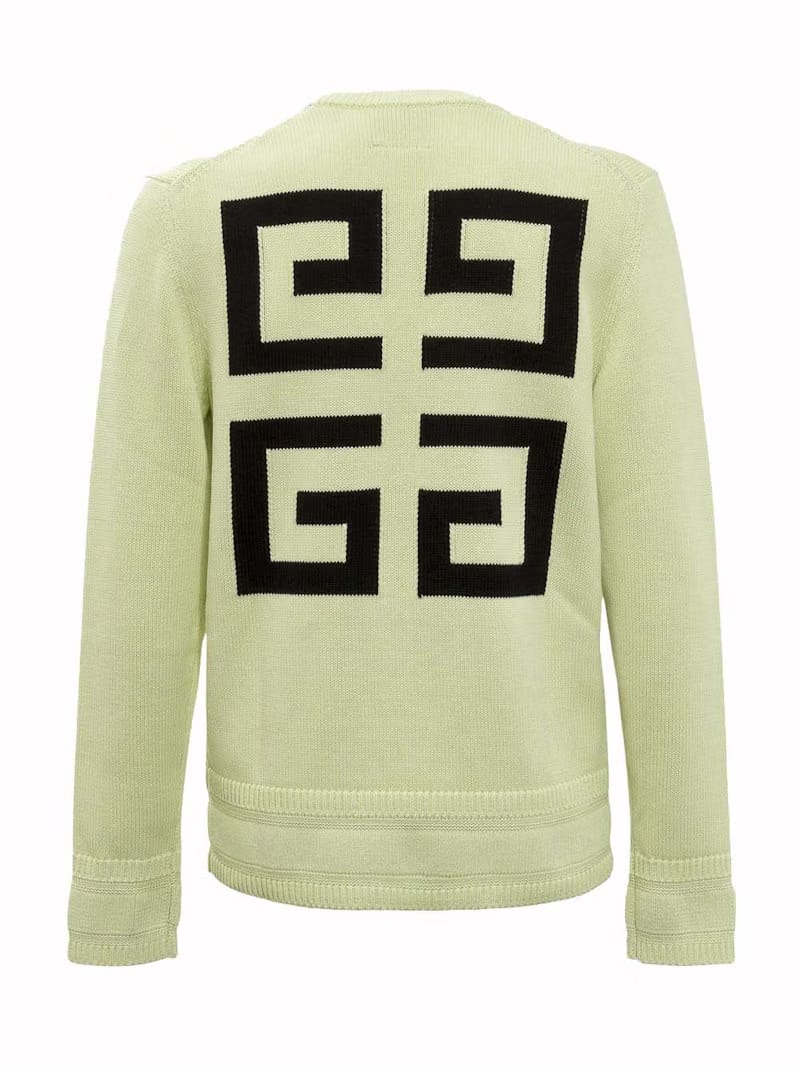 Givenchy 4G Intarsia Knitted Sweater Yellow/Black