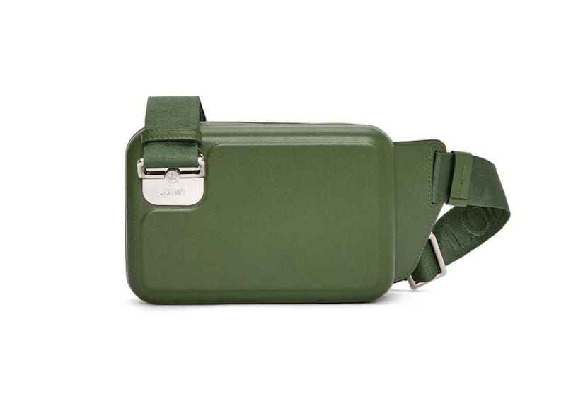 LOEWE Molded Sling in Smooth Calfskin Hunter Green