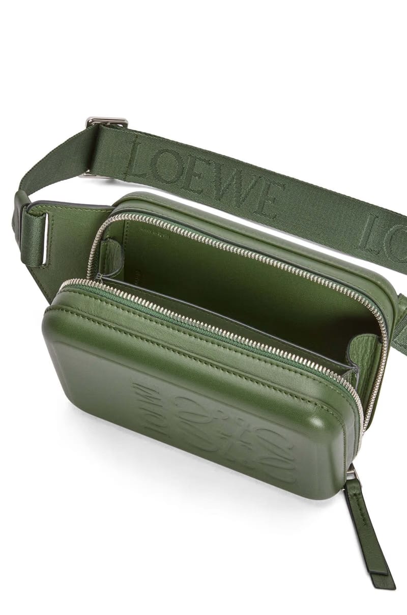 LOEWE Molded Sling in Smooth Calfskin Hunter Green