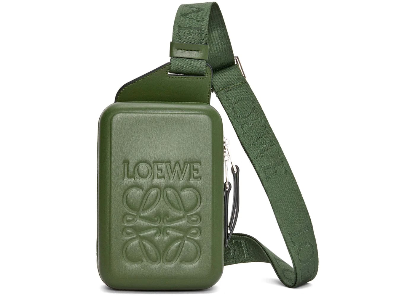LOEWE Molded Sling in Smooth Calfskin Hunter Green
