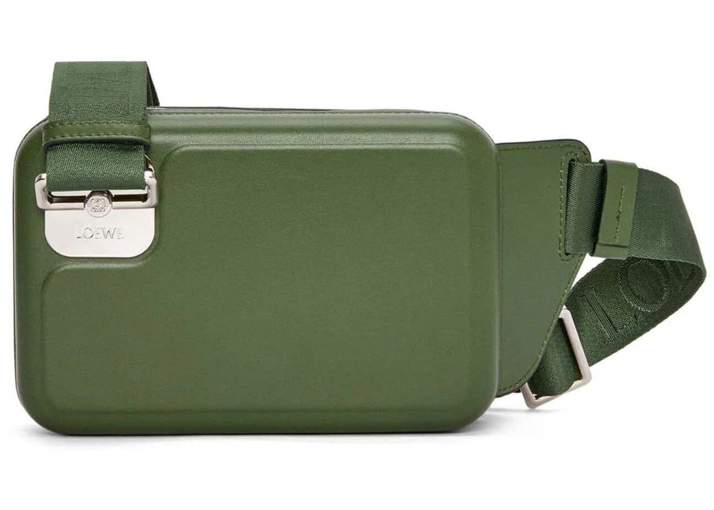 LOEWE Molded Sling in Smooth Calfskin Hunter Green