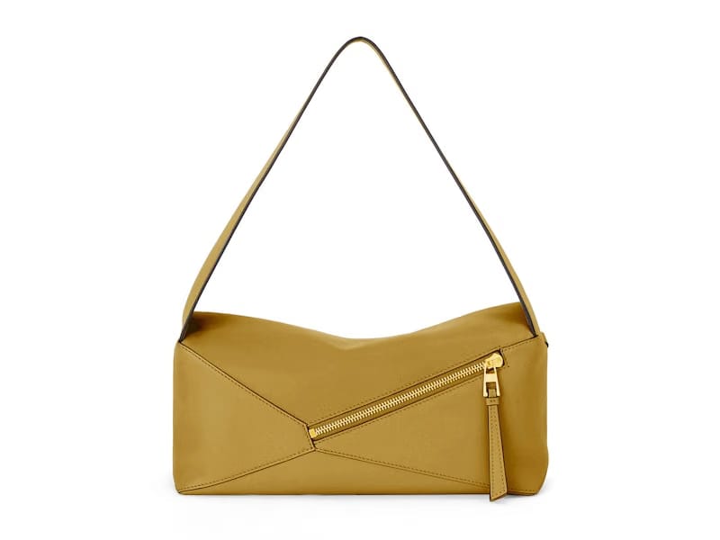 LOEWE Puzzle Hobo Bag in Nappa Calfskin Ochre