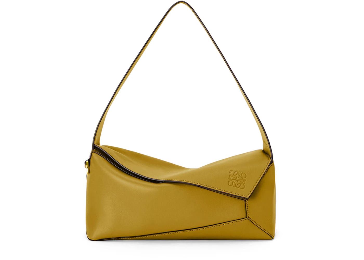 LOEWE Puzzle Hobo Bag in Nappa Calfskin Ochre