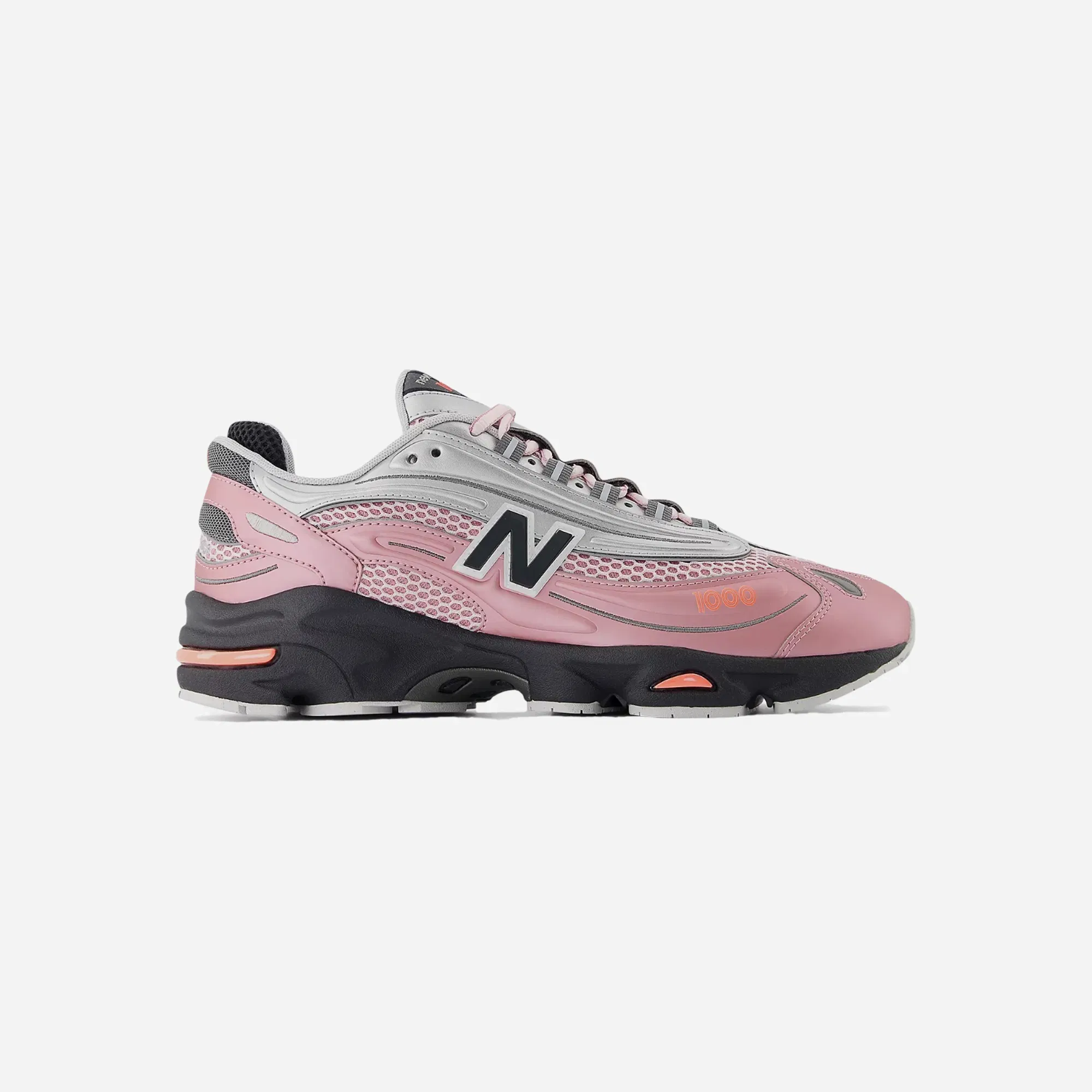 New Balance 1000 Pink Taffy With Silver Metallic Urgent Red