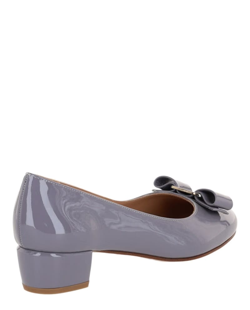 Ferragamo Vara Bow Patent Leather Pump Ematitite (Women's)