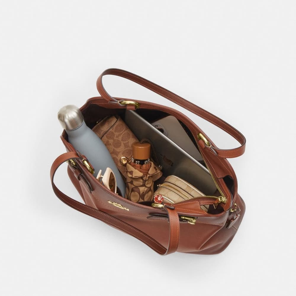 Coach Easton Tote Bag Gold Redwood