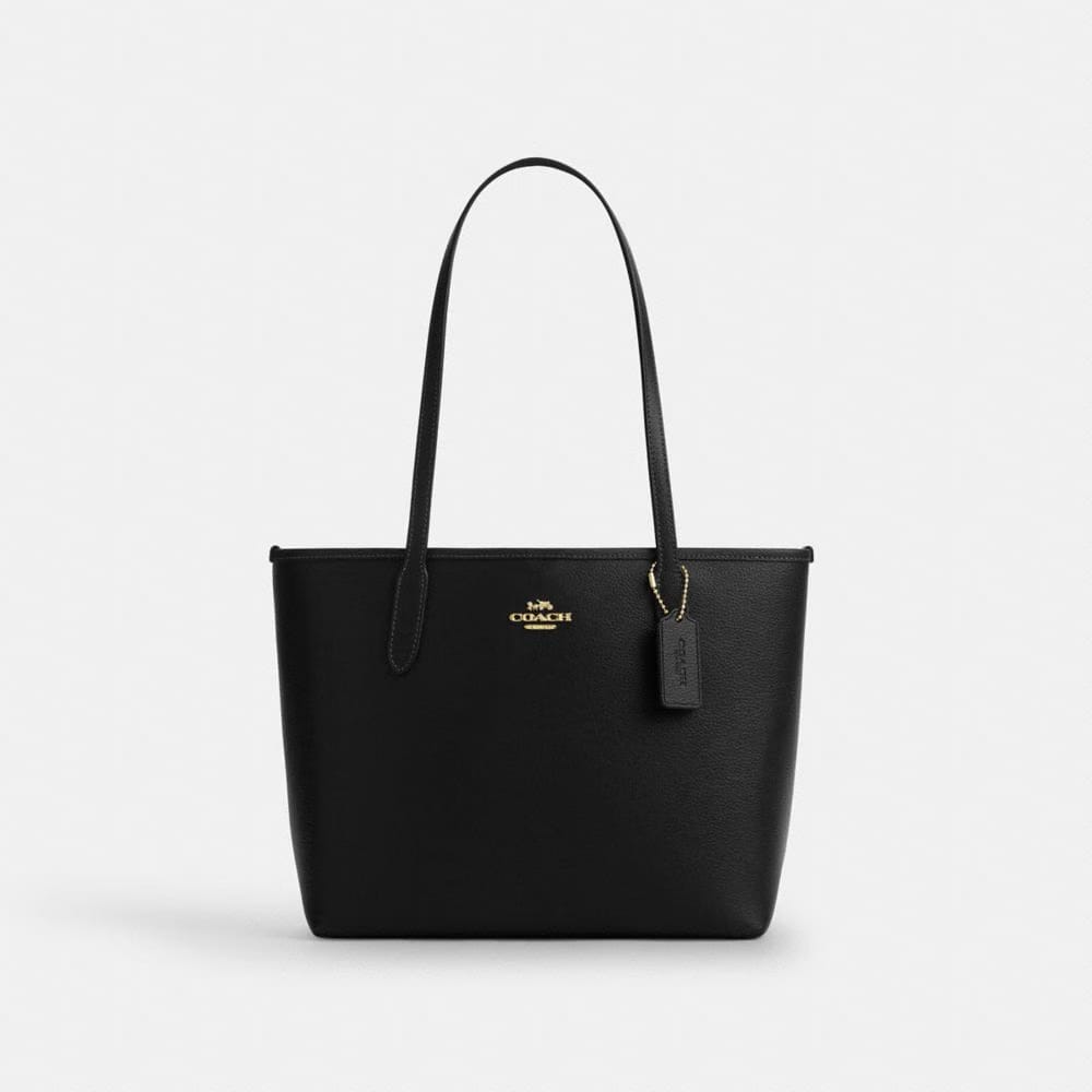 Coach Medium City Tote Bag Gold Black