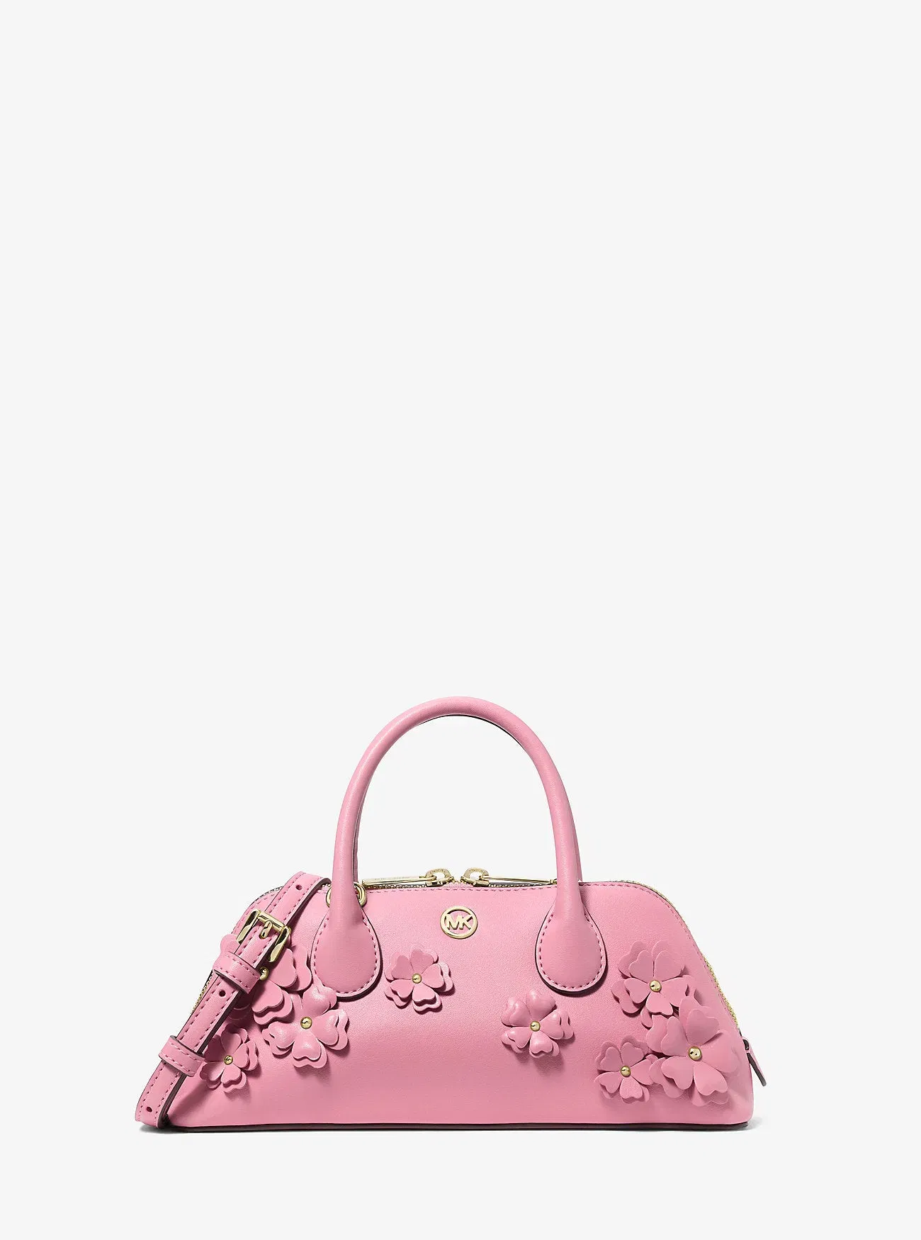 Michael Kors Petra Small Floral Embellished Crossbody Bag Carnation