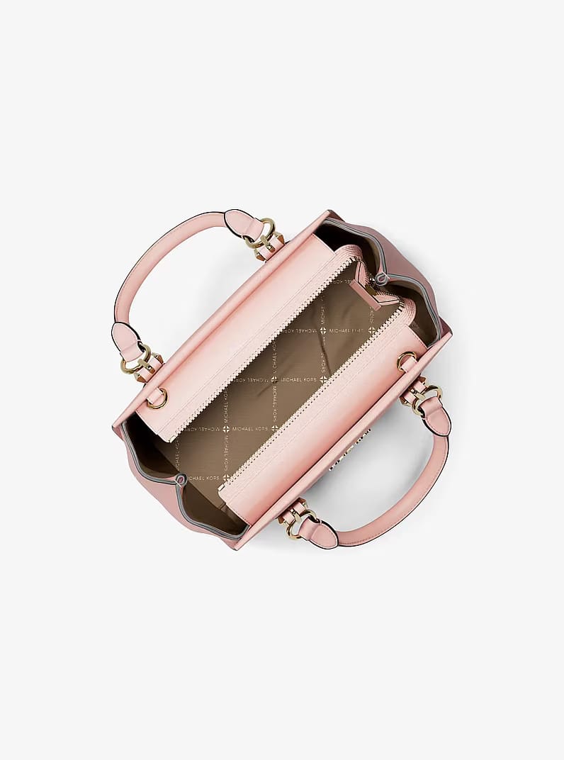 Michael Kors Marilyn Small Leather Satchel POWDER BLUSH