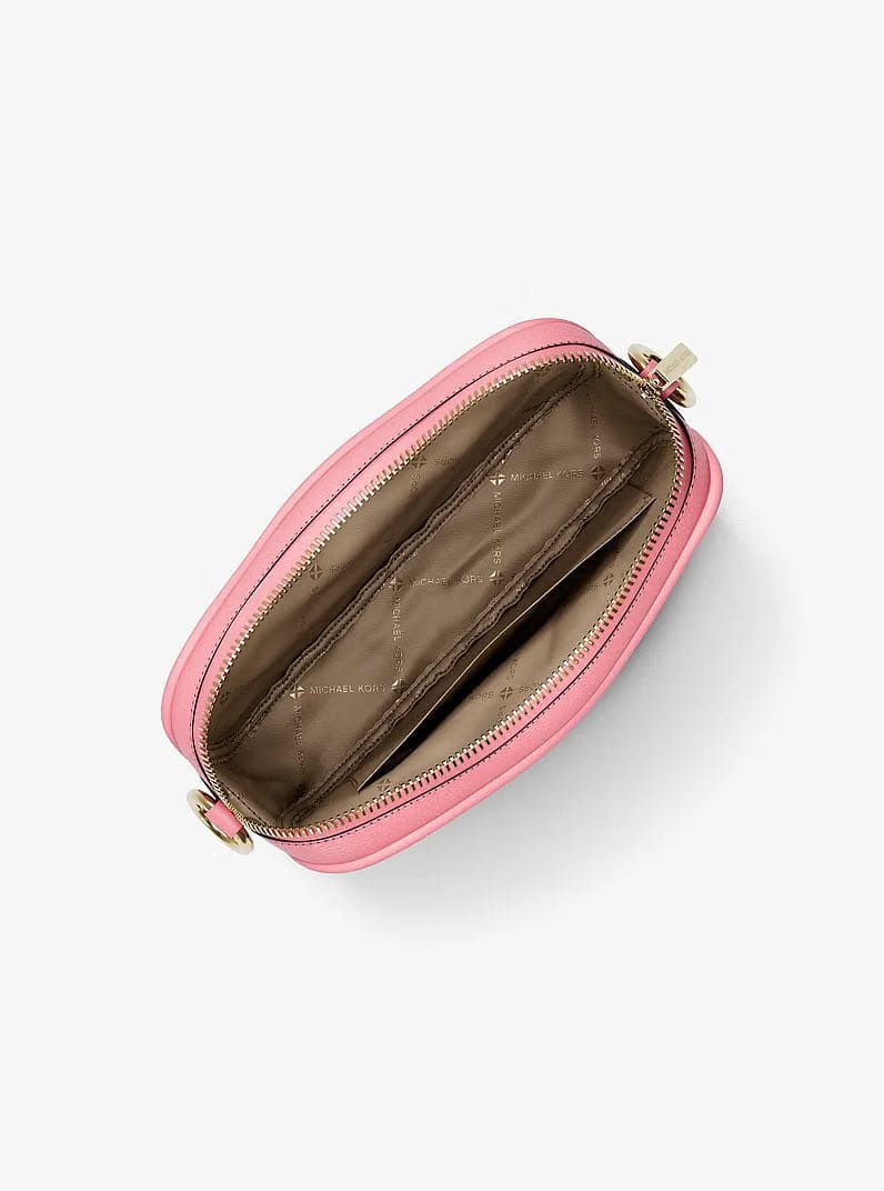 Michael Kors Jet Set Small Signature Logo Camera Crossbody Bag Carnation