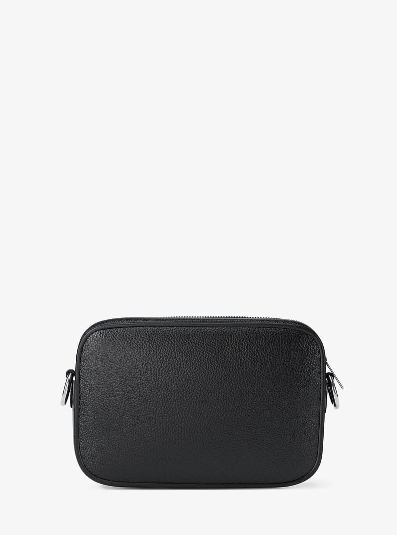 Michael Kors Jet Set Large Pebbled Leather Camera Crossbody Bag Black