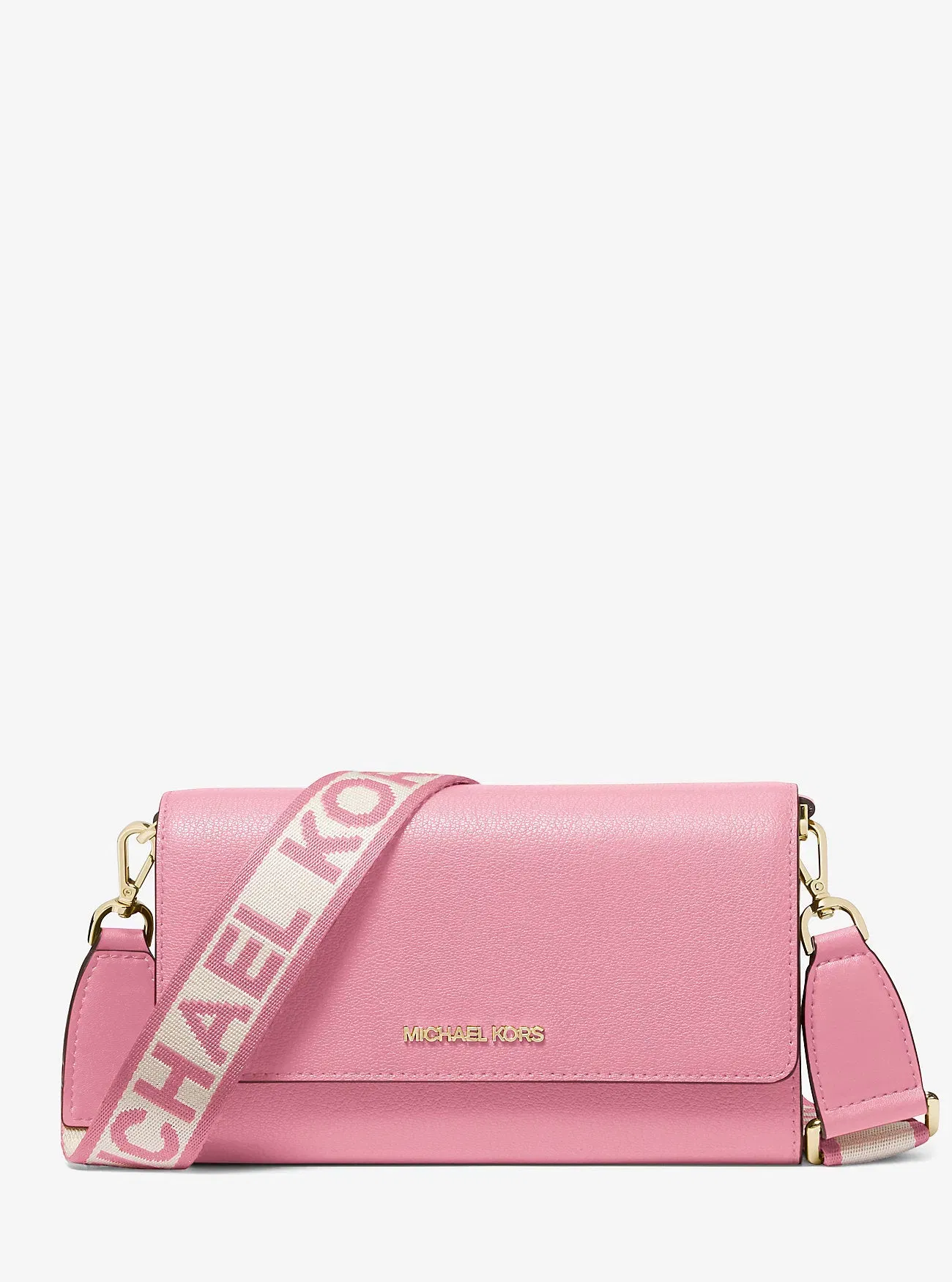 Michael Kors Jet Set Large Leather Crossbody Bag Carnation